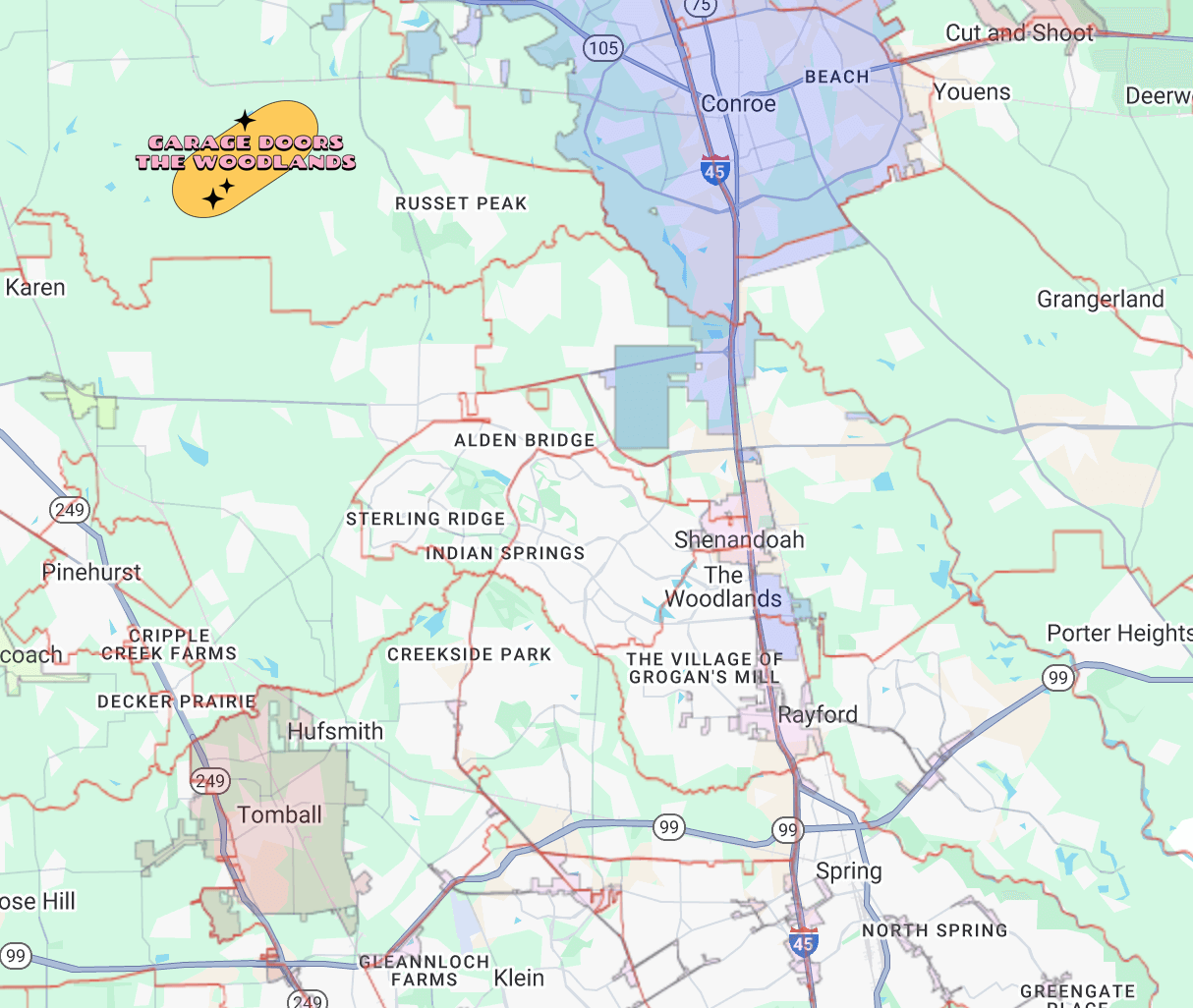 the-woodlands-texas-city-map